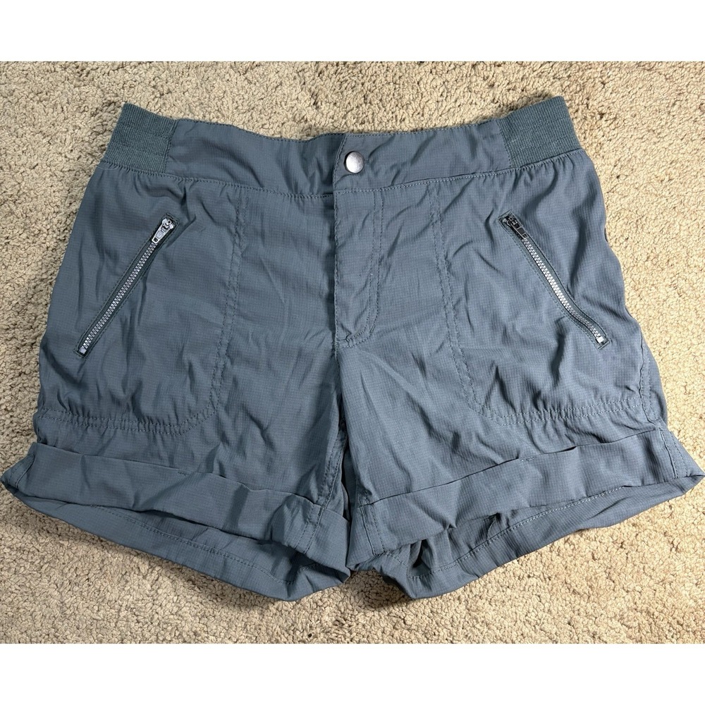 Te Verde Athletic Shorts Women XS Green Ripstop Zipper Pockets Hiking Activewear